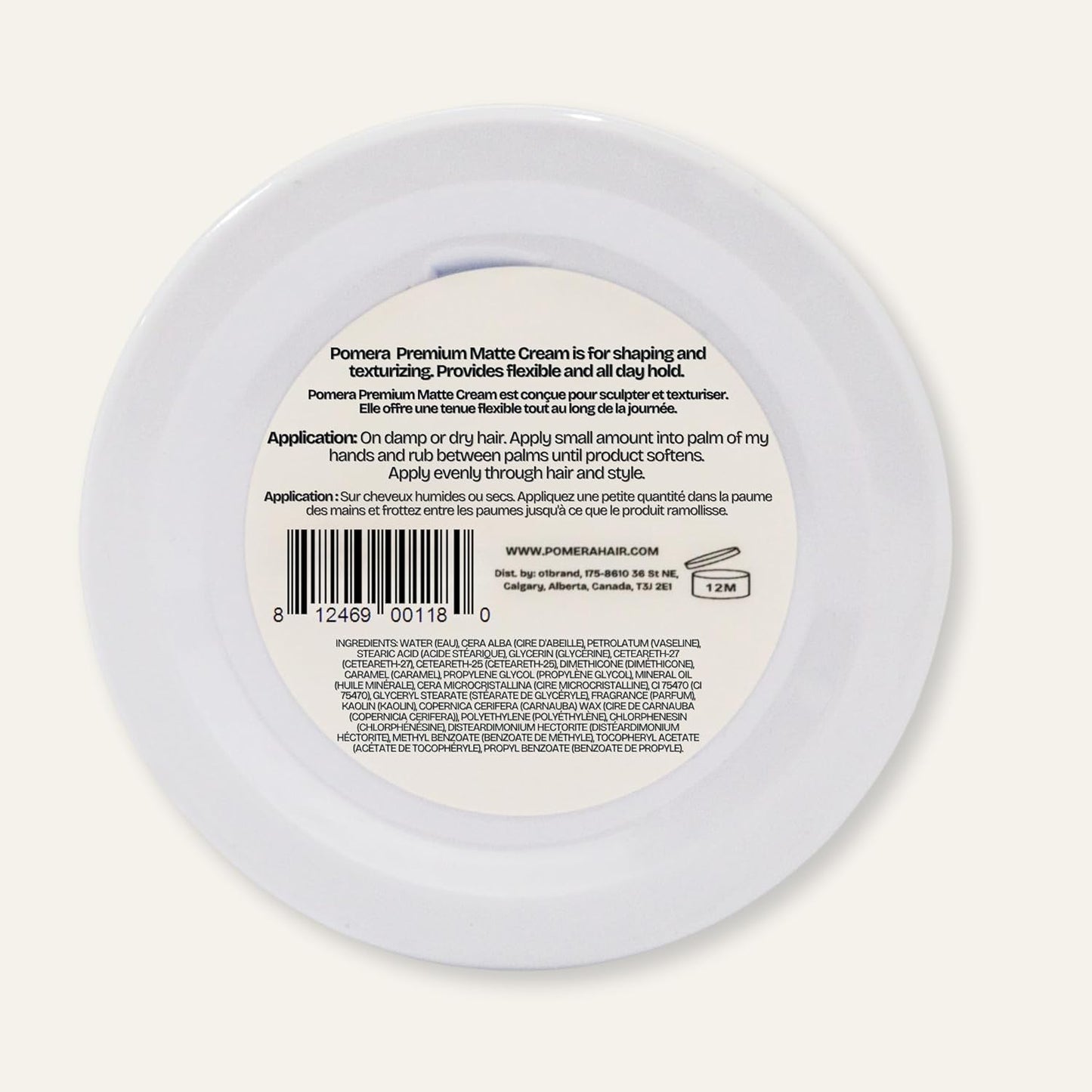 Pomera Matte Hair Cream, 4.25oz