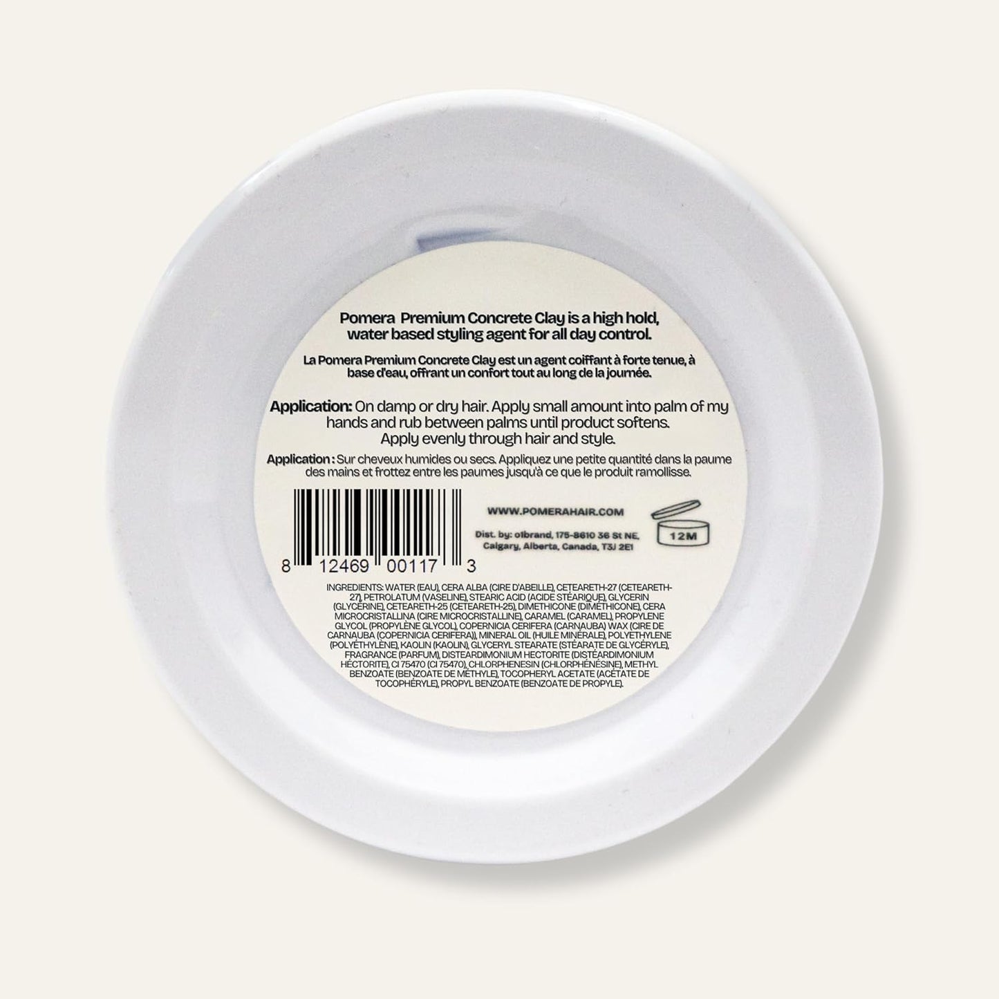 Pomera Concrete Hair Clay, 4.25oz