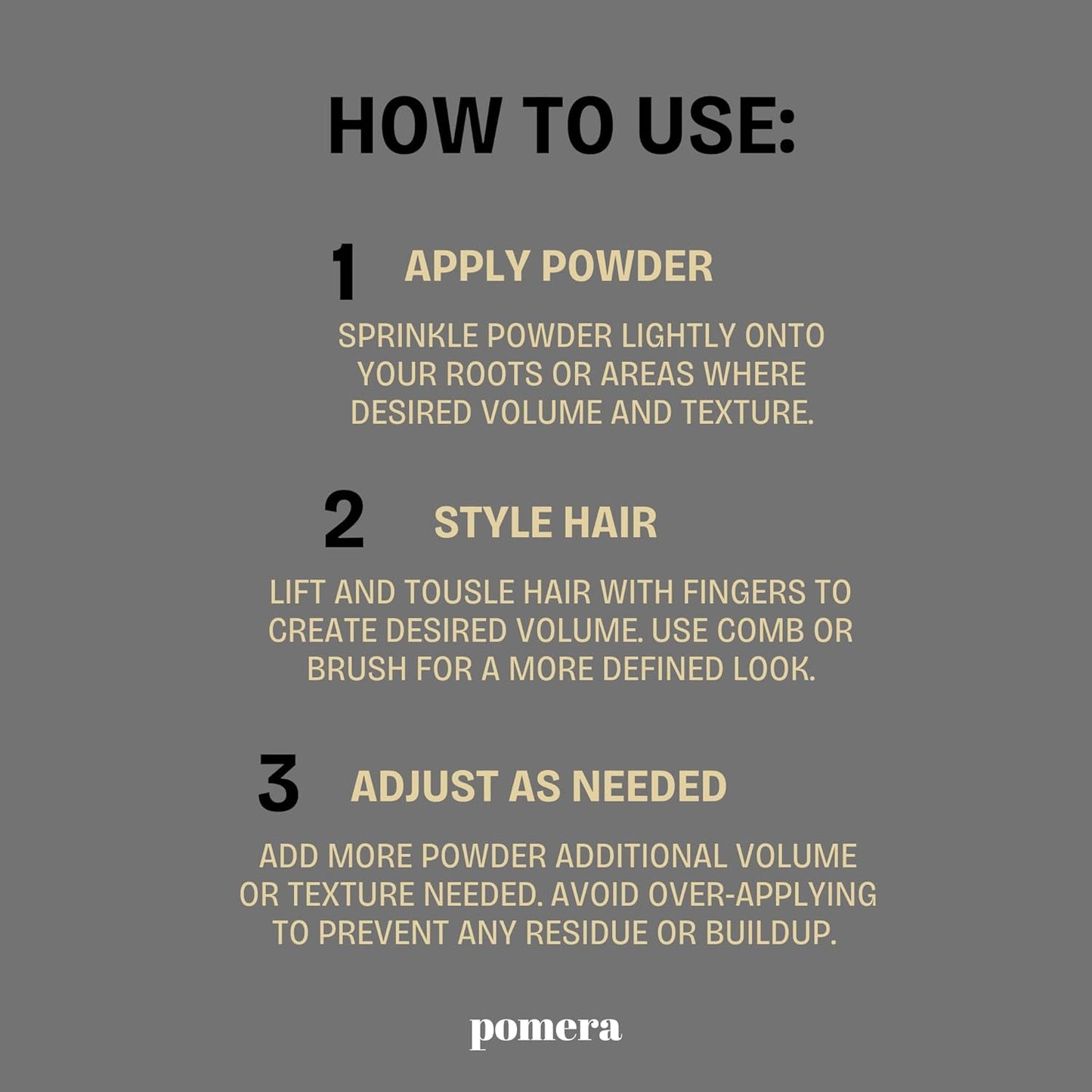 Pomera Hair Styling Texturizing Powder