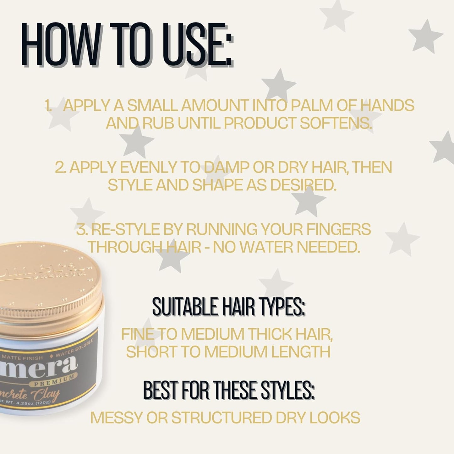 Pomera Concrete Hair Clay, 4.25oz